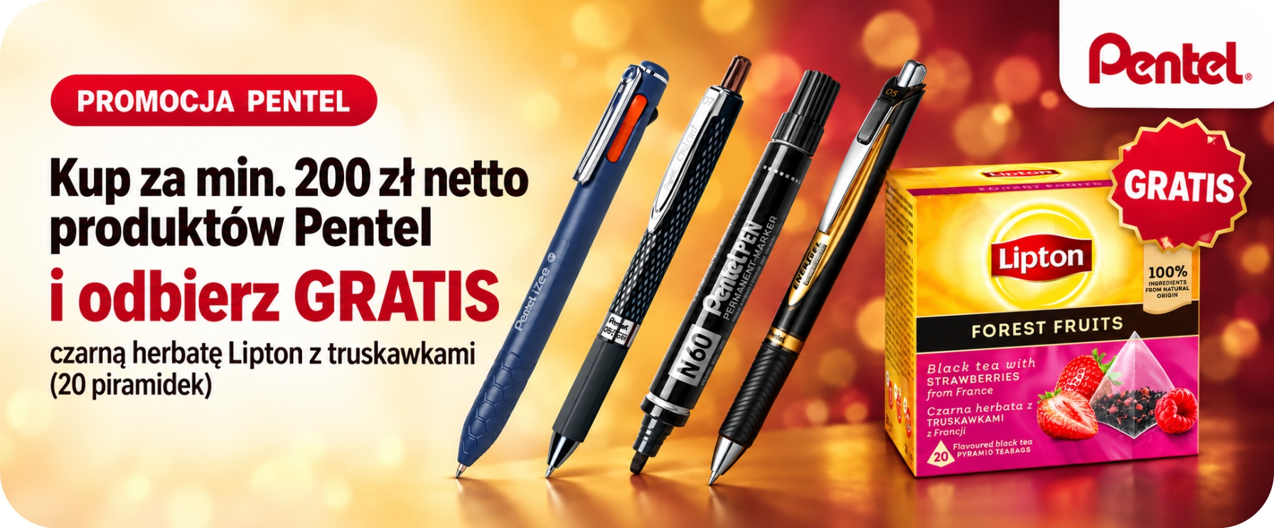 Promocja Pentel z Gratisem