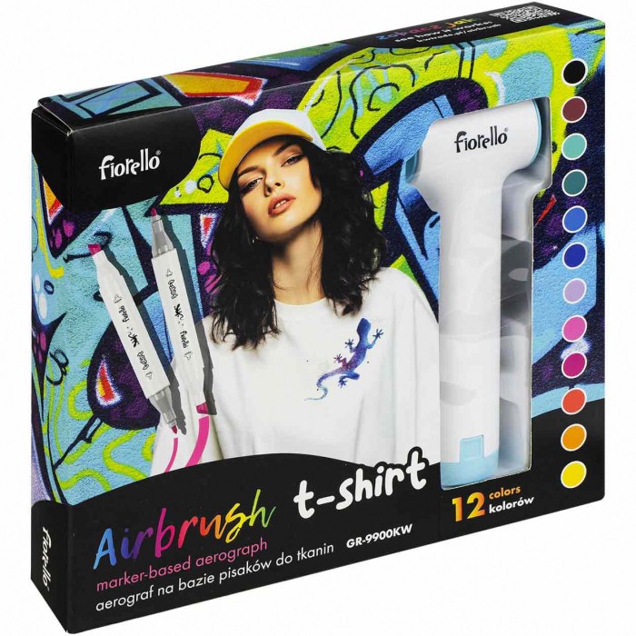 Airbrush Fiorello T-shirt — zestaw do ozdabiania koszulek i tkanin